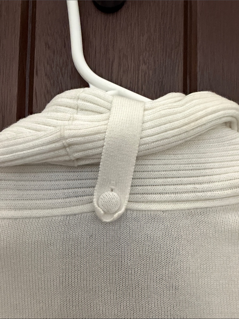 White House Black Market Ivory Draped Ribbed Open-Front Cardigan - Picture 5 of 5